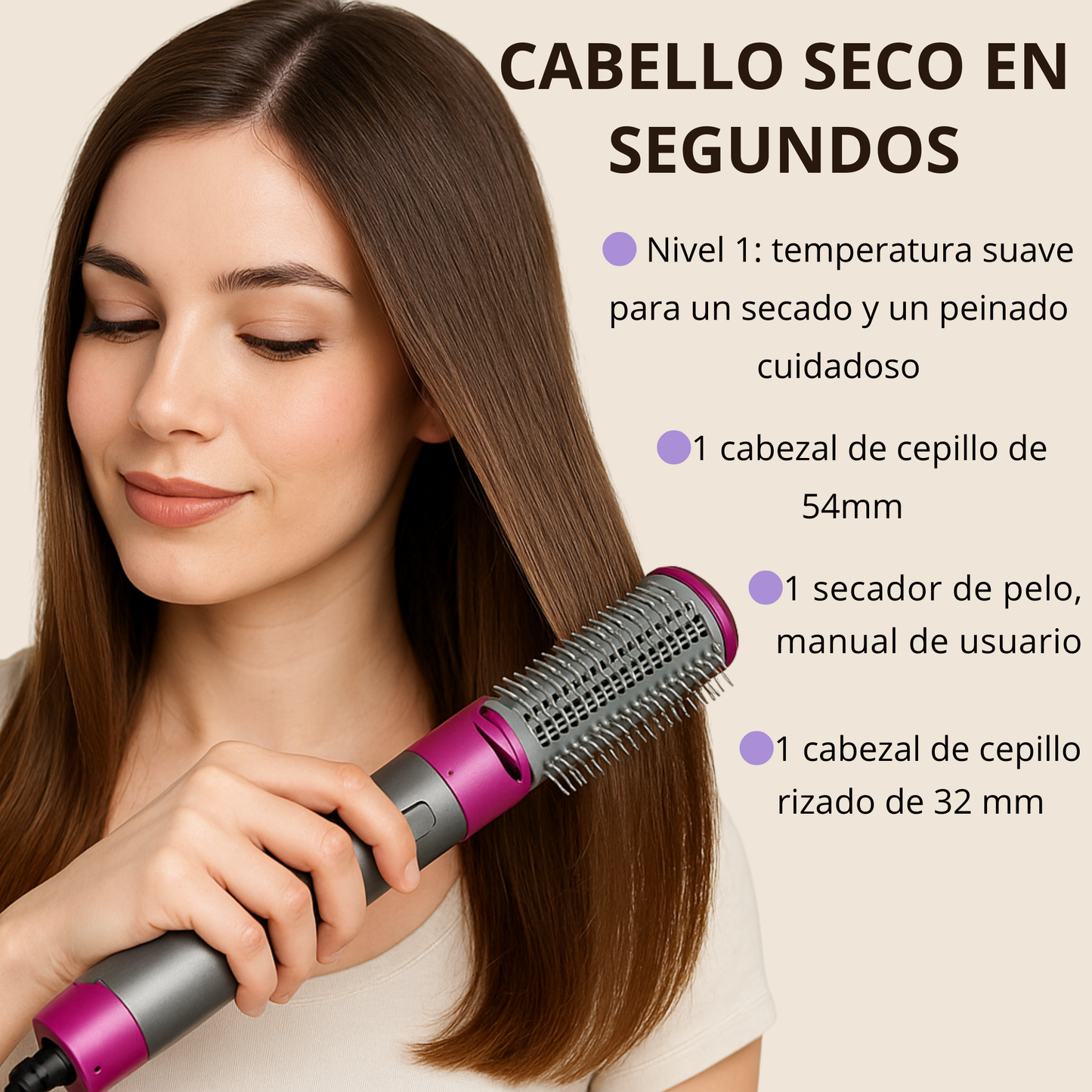 Cepillo Alisador 5 en 1